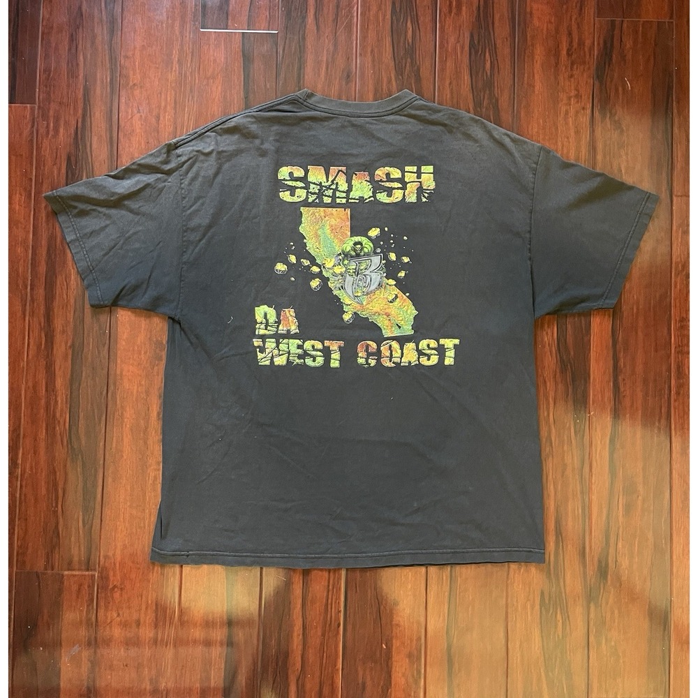 Vintage Ruff Ryders 'Smash Da West Coast' Tee Shirt 90s Hip Hop New York DMX 2XL - Picture 6 of 10